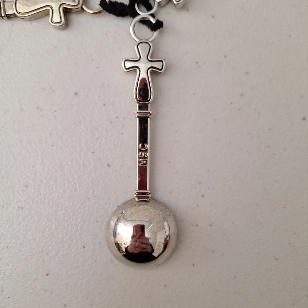 RARE Vintage MSC Religious Cross Measuring Spoons 4 Pc. Set Catholic